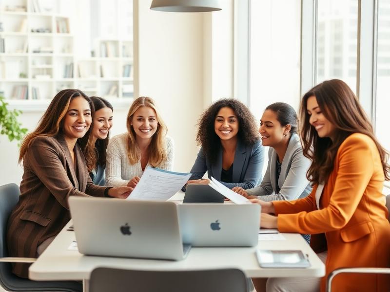 Mulheres trabalhando juntas em comunidade