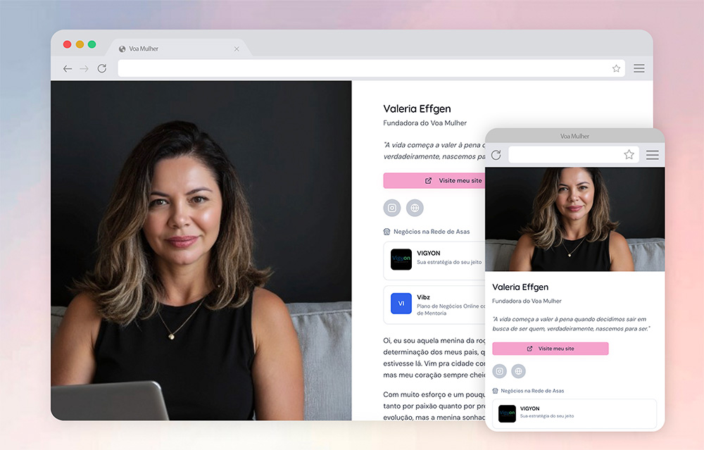 Página profissional própria